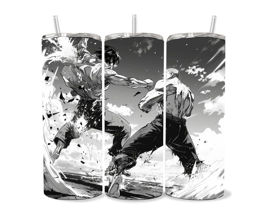 Manga Tumbler Wrap 20oz Skinny Tumbler PNG , Colorful Museum Quality Japanese Style Cute Manga Art Design Tumbler Wraps-JN