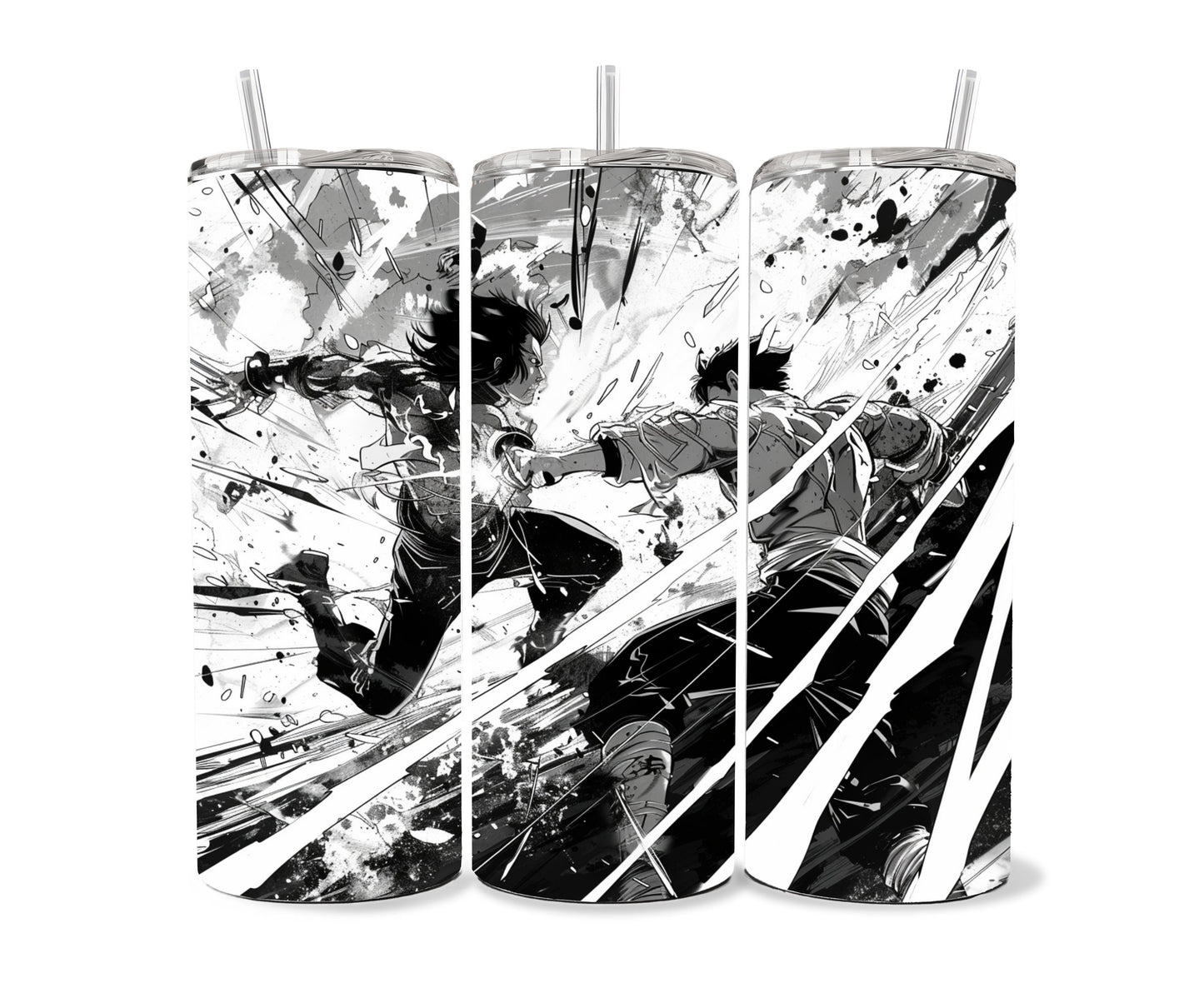 Manga Tumbler Wrap 20oz Skinny Tumbler PNG , Colorful Museum Quality Japanese Style Cute Manga Art Design Tumbler Wraps-XU