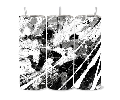 Manga Tumbler Wrap 20oz Skinny Tumbler PNG , Colorful Museum Quality Japanese Style Cute Manga Art Design Tumbler Wraps-XU