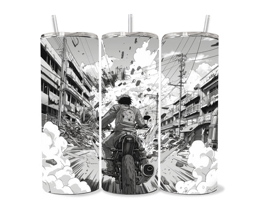 Manga Tumbler Wrap 20oz Skinny Tumbler PNG , Colorful Museum Quality Japanese Style Cute Manga Art Design Tumbler Wraps-FT