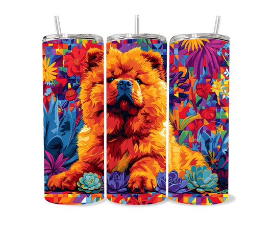 Brown Chow Chow 20oz Tumbler Wrap, High Resolution 300 ppi Colorful and Customizable-TM