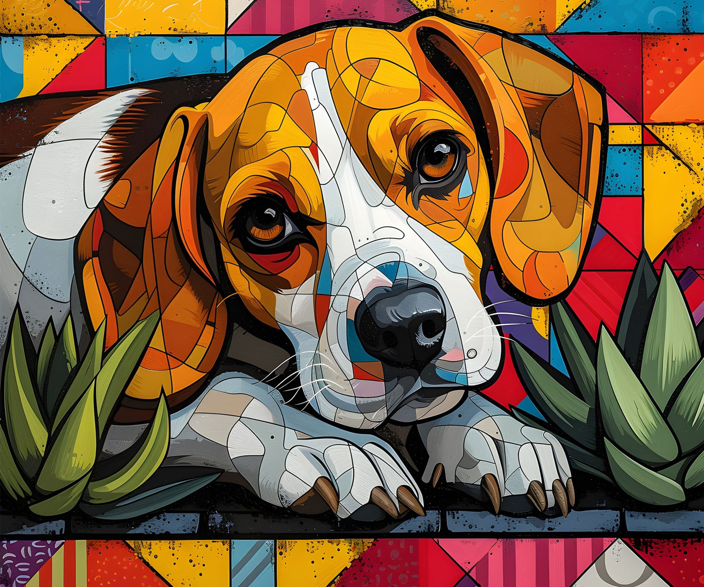 Beagle Dog Pet 20oz Tumbler Wrap, Colorful and Customizable, Beagle Museum Quality Art Cup Wraps-ZE