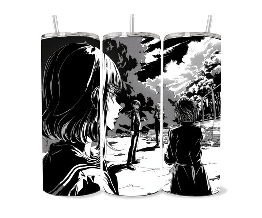 Manga Tumbler Wrap 20oz Skinny Tumbler PNG , Colorful Museum Quality Japanese Style Cute Manga Art Design Tumbler Wraps-UA