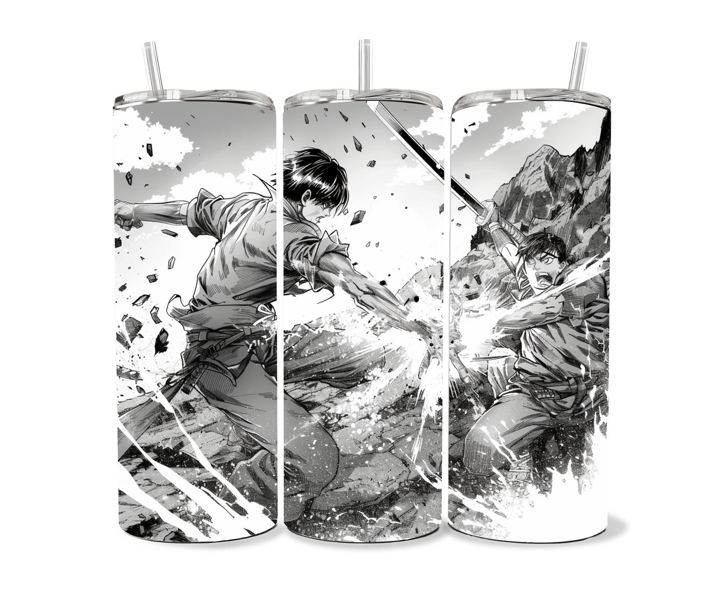 Manga Tumbler Wrap 20oz Skinny Tumbler PNG , Colorful Museum Quality Japanese Style Cute Manga Art Design Tumbler Wraps-HE