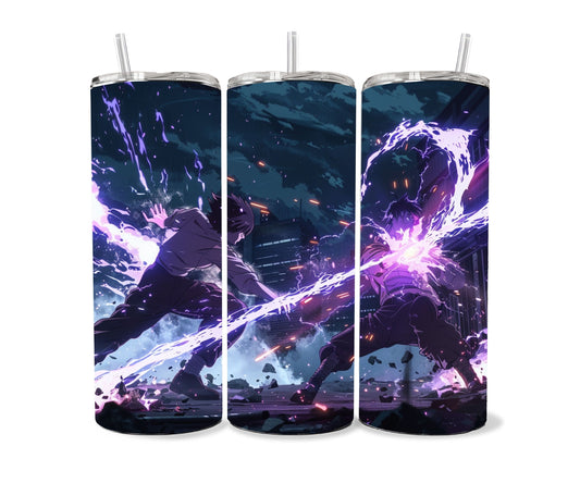 Anime Tumbler Wrap 20oz Skinny Tumbler , Colorful Museum Quality Japanese Style Cute Anime Art PNG Design Tumbler Wraps-OH