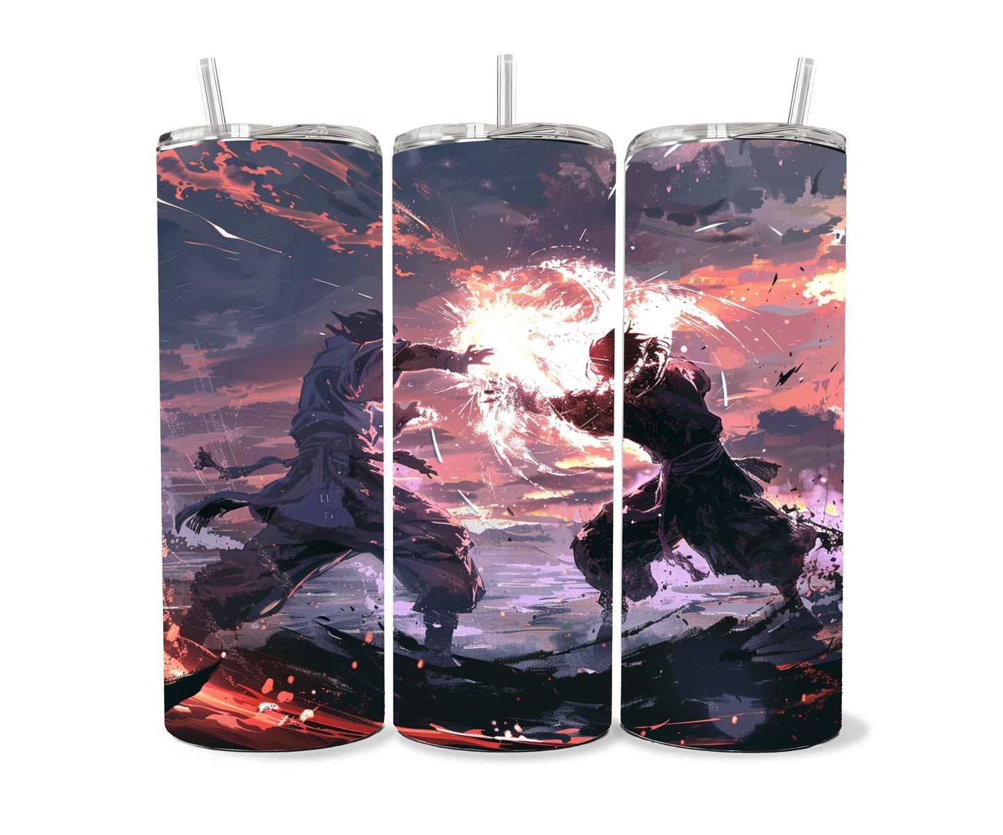 Anime Tumbler Wrap 20oz Skinny Tumbler , Colorful Museum Quality Japanese Style Cute Anime Art PNG Design Tumbler Wraps-XP