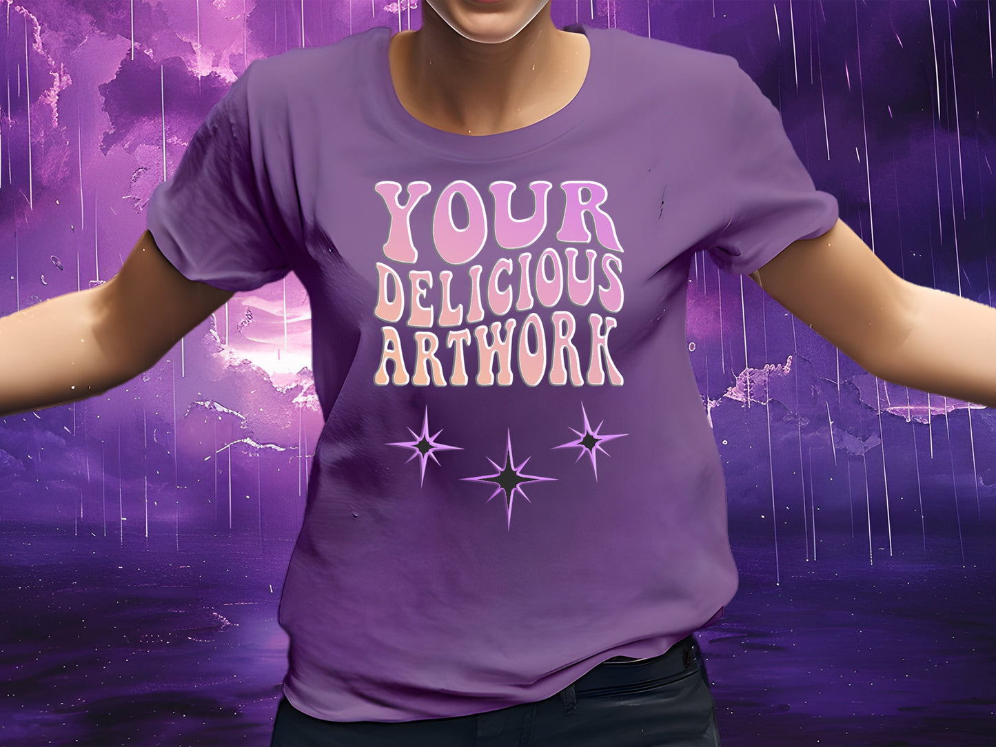 Purple Bella Canvas 3001 T-Shirt Mockup Unisex for Etsy & Amazon + Revolutionary Social Media Marketing Kit, Ten 10 Fully Optimized Images