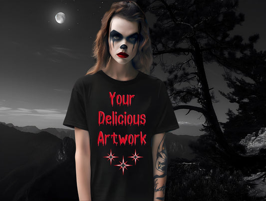 Scary Halloween Black Bella Canvas 3001 T-Shirt Mockup Unisex for Etsy & Amazon + Revolutionary Social Media Marketing Kit, Ten 10 Imagess -AD