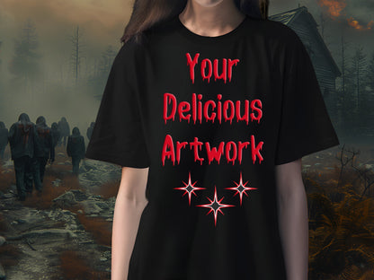 Scary Halloween Black Bella Canvas 3001 T-Shirt Mockup Unisex for Etsy & Amazon + Revolutionary Social Media Marketing Kit, Ten 10 Imagess -AC