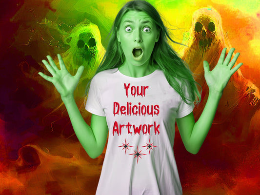 Scary Halloween White Bella Canvas 3001 T-Shirt Pumpkins Mockup Etsy & Amazon + Revolutionary Social Media Marketing Kit, 10 Images - AF