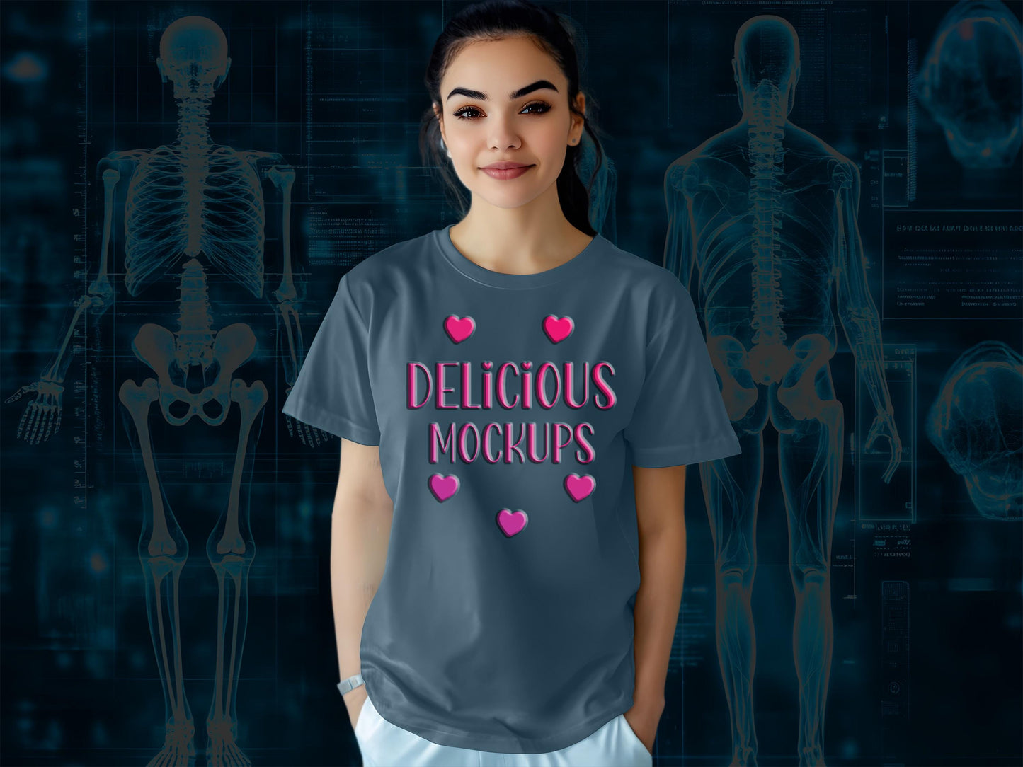 Deep Teal Orthopedic Nurse Bella Canvas T-Shirt Mockup for Etsy, Amazon + Revolutionary Social Media Marketing Kit, Ten Ortho Mockups Images