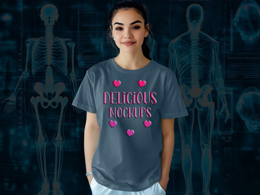 Deep Teal Orthopedic Nurse Bella Canvas T-Shirt Mockup for Etsy, Amazon + Revolutionary Social Media Marketing Kit, Ten Ortho Mockups Images